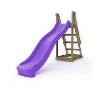 Rebo Children's Free Standing Garden Wave Water Slide With Wooden Platform - 8Ft Purple