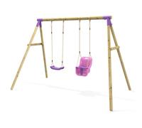 Rebo Double Garden Swing Set For Kids - Luna Purple