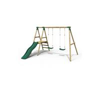 Rebo Wooden Swing Set with Platform and Slide in a Range of Styles