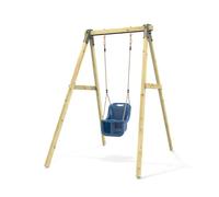 Rebo Glide Wooden Single Swing Set With Swing Seat - Dandelion (Navy Blue Baby Swing)