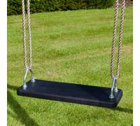 Rebo® Heavy Duty Solid Rubber Replacement Swing Seat | Outdoor Toys | Weather Resistant, Adjustable Ropes, Hard Rubber Construction, 10.5mm PE Ropes