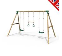 Rebo Kids Wooden Garden Swing Set Childrens Swings Comet