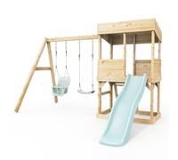Rebo Lookout Tower with Double Swing and Wave Slide Ice Blue
