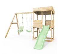 Rebo Lookout Tower with Double Swing and Wave Slide Mint Green