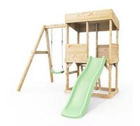 Rebo Lookout Tower with Single Swing and Wave Slide Mint Green