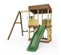 Rebo Lookout Tower with Single Swing, Wave Slide and Adventure Pack