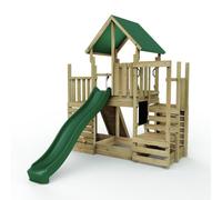 (M21 with Ramp) Rebo Modular Wooden Climbing Frame Adventure Playset - M21