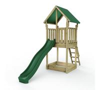 (Tower Canvas Roof) Rebo Modular Wooden Climbing Frame Adventure Playset