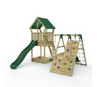 (Swing, Climb & Slide Wychwood) Rebo Modular Wooden Climbing Frame Adventure Playset