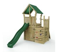 Rebo Modular Wooden Garden Climbing Frame Adventure Playset For Kids - M8 Plus Ramp