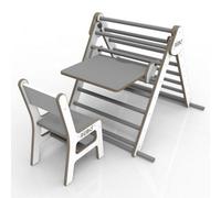 Rebo Montessori Pikler Style Climbing Triangle, Drawing Station & Chair