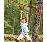 Rebo® Ninja Garden Slackline Training Obstacle Course - 10FT Line