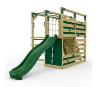 Rebo Outdoortoys Ninjaplay Garden Climbing Cube Wooden Climbing Frame For Kids - Double