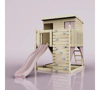 Rebo PolarPlay Climbing Platform & Playhouse - Polarstern Dusky Pink Rebo Pink