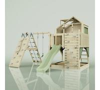 Rebo Polarplay Kids Climbing Tower & Garden Playhouse With Swing And Slide - Climb & Swing Ragna Sage