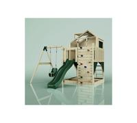 Rebo Polarplay Kids Climbing Tower & Playhouse - Swing Eerika Green