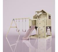 Rebo Polarplay Kids Climbing Tower & Playhouse With Swing And Slide - Swing Haldor Rose