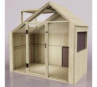 Rebo Polarplay Kids Scandinavian Style Wooden Playhouse - Asta Rose