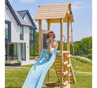 Rebo Polarplay Tower Kids Wooden Climbing Frame With Slide - Yarin Mist