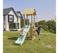Rebo Polarplay Tower Kids Wooden Climbing Frame With Slide - Yarin Sage