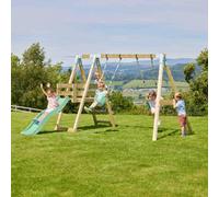 Premium Double Swing with Deck - Flex Mint Green