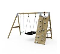 Premium Double Swing with Up and Over Wall - Flex and Boat Mint Green