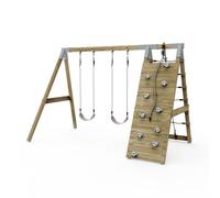 Rebo Premium Double Swing With Up And Over Wall - Flex Dusky Pink