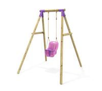 Rebo Baby Wooden Garden Swing Set - Pluto Purple | OutdoorToys | Strong and Sturdy Children's Swing Set, Pressure Treated Timber, Soft-Feel Ropes, Baby Swing Seat