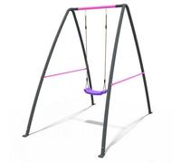 Rebo Steel Metal Children's Swing Set - Single Swing Pink