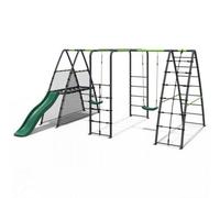 Rebo Steel Series Metal Children's Swing Maximum Play Set - Standard Swings Green
