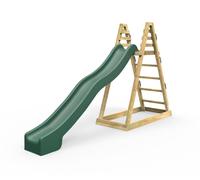 (Free Standing Slide 10ft) Rebo Children's Wooden Free Standing 8.7ft Kids Water Slide