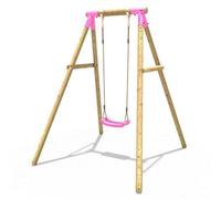 Rebo Wooden Garden Swing Set for Kids - Solar Pink