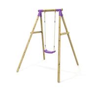 Rebo® Wooden Garden Swing Set - Solar Purple | OutdoorToys | Kids' Outdoor Wooden Play Equipment for Gardens, Frame and Accessories Included, Weather Resistant