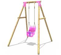 Rebo Wooden Garden Swing Sets - Pluto Pink