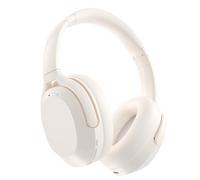 Rebocico Active Noise Cancelling Headphones, Wireless Bluetooth Over-Ear Headphone with Microphone,120H Playtime, Foldable Overhead Headphones with Deep Bass, Fast Charging for Home Travel (Beige)