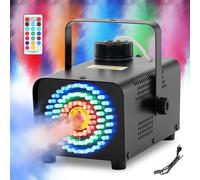 Rebonique Fog Machine with 72 LED Party Lights, 750W Smoke Machine with 12 Colorful & 4 Light Effect 2000CFM Automatic Fog & Wireless Remote for Halloween, Christmas, DJ, Wedding, Birthday and Parties