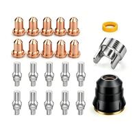 Reboot Plasma Cutter Accessories,PT40 IPT40 Plasma Cutter Torch Consumables Non-HF for RBC4000LF, 0.9mm/40A Replacement Kit,23PCS