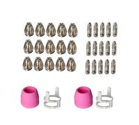 Reboot Plasma Cutter Consumables Kit for SG-55 AG-60 Torch, Compatible with RBC6000L RBC6000L PRO, 34PCS Plasma Cutting Torch Tip Accessories with Electrodes Nozzles Ceramic Cup Guide Ring