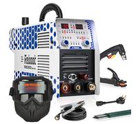 Reboot Plasma Cutter Welder Combo & Welding Helmet, Non HF Plasma Cutter PT40 Torch 1/2 In Clean Cut 5/8 In Max Cut, Spool Gun Aluminum Welding Stick MIG Gas Flux Core Mag Lift TIG