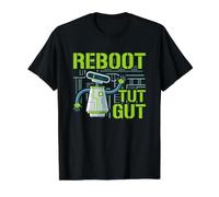 Reboot TUT Gut Admin IT Support Administrator Value Graphic T-Shirt, Men, Black, M