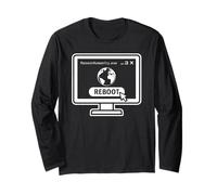 RebootHumanity.exe - AI Tech-Inspired Earth Reboot Sci-fi Long Sleeve T-Shirt