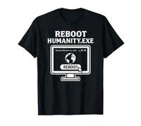 RebootHumanity.exe - AI Tech-Inspired Earth Reboot T-Shirt