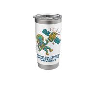 Rebooting The Universe Alien Satellite IT Joke Stainless Steel Insulated Tumbler