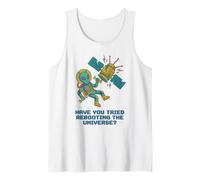 Rebooting The Universe Alien Satellite IT Joke Tank Top