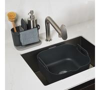 ReBorn 2 Piece Washing Up Bowl and Sink Tidy Set - Dark Grey