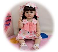 Reborn Babies Dolls Girl 22 Inch Lifelike Newborns Real Life Baby Doll That Look Real Softness Vinyl Silicone Open Eye Toddler for Kids Age 3+ & Collection