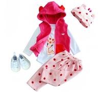 Reborn Baby Clothes Reborn Dolls Clothes for 17-22 Inch Newborn Baby Doll Girl, Baby Doll Clothes Outfit Accessories fit 17-22 Inch Reborn Baby Doll Girl【Giraffe Pattern 5pcs Set 】
