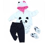 Reborn Baby Dolls Clothes 20 inch Outfit Accessories for 17-22 Inch Newborn Baby Doll Girl【Panda 4pcs Set 】