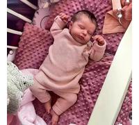 Reborn Baby Dolls Girls 19 Inches Handmade Washable Reborn Babies Soft Vinyl Body with Anatomically Correct, Reborn Doll Looks Like a Real Baby (Closed Eyes Girls)