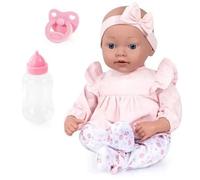 Bayer Design 93827AE Reborn baby doll, realistic, lifelike, new born, dummy, bottle, 38 cm